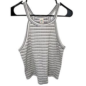 Honolua Halter Style Striped Crop Top